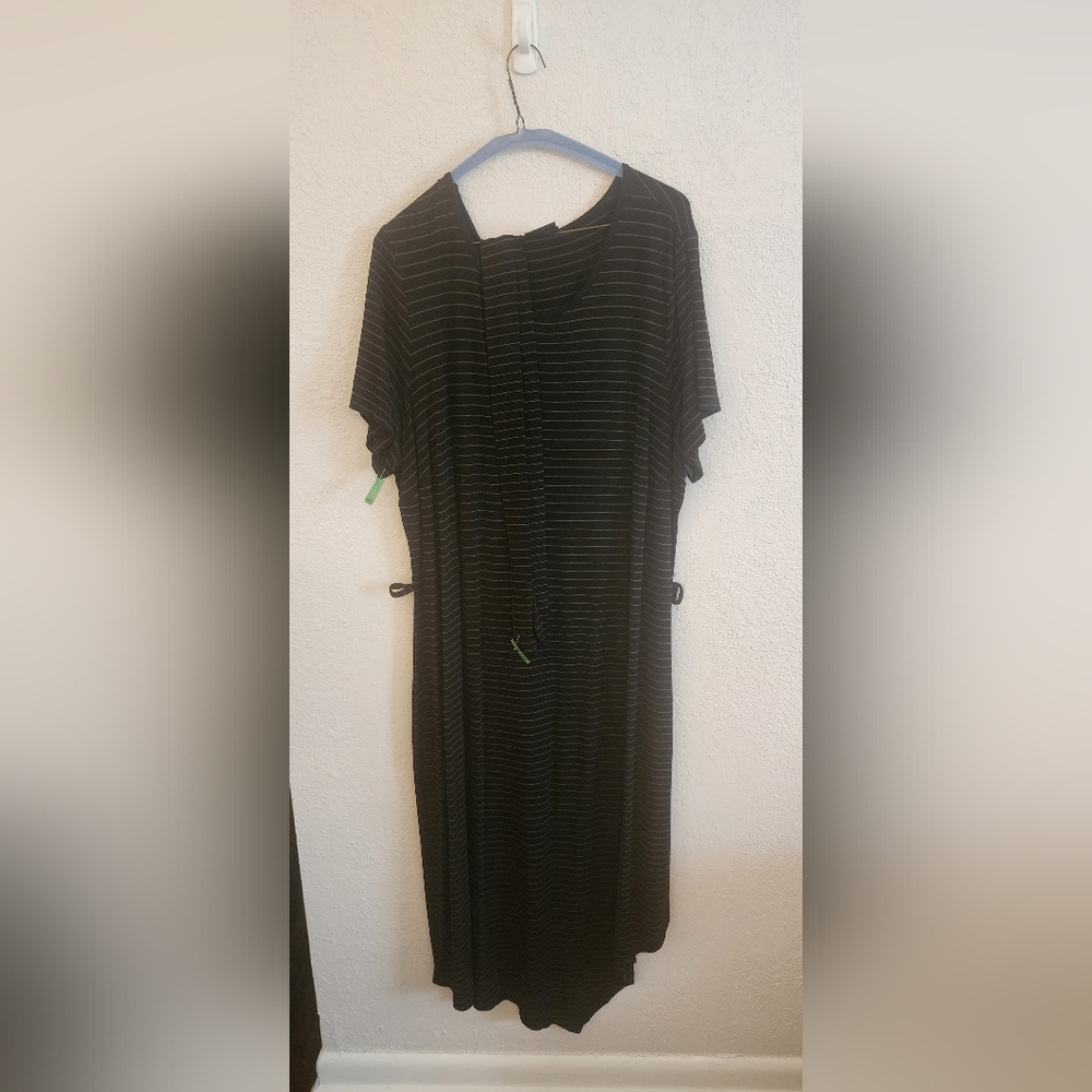 CCX Black/Gold Striped Maxi Dress